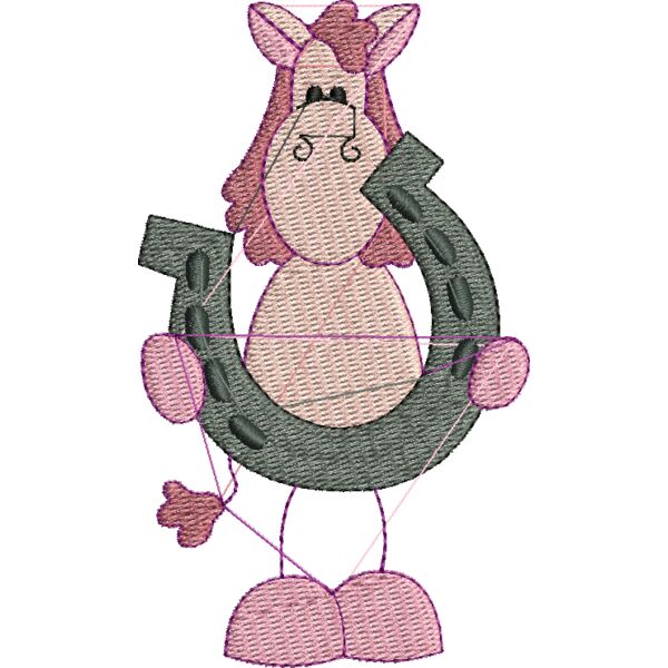 Pferd Hufeisen haltend Miniaturansicht