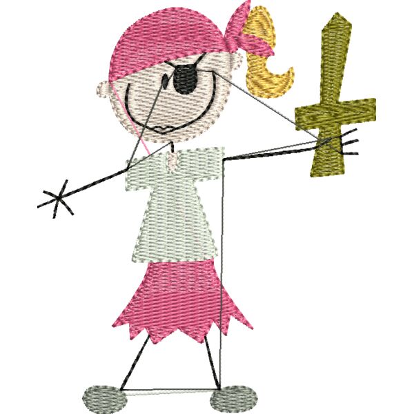 Pirat Mädchen Schwert rechts Miniaturansicht